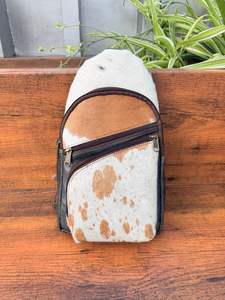 Venta caliente pelo en cuero de vaca al aire libre solo hombro pecho bolsa personalizada cuero genuino ciclismo deportes Sling Bag para Unisex - Product Image 4