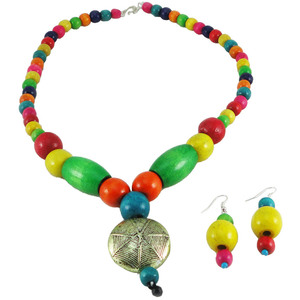 Collar de resina estilo ángel hecho a mano para niñas, colección única de la India para bodas y fiestas, joyería de resina para mujer - Product Image 1