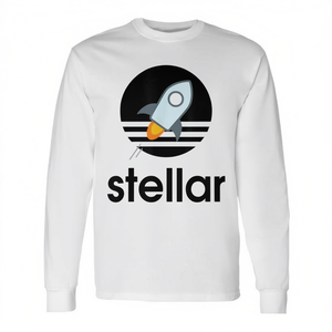 Camiseta de Manga Larga Stellar Lumens XLM to the Moon para Fanáticos de Blockchain, Ropa Promocional Premium - Product Image 2