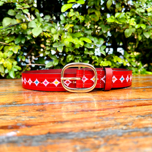 Dernière ceinture décontractée en cuir de vachette véritable longueur personnalisée sculptée à la main Vintage Style occidental Croix Outillage Taille jeunesse - Product Image 3