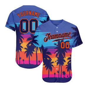 Uniforme de Béisbol Sublimado al por Mayor, 100% Poliéster, Uniforme de Béisbol para Hombre, Transpirable, Absorbente de Sudor, con Botones - Product Image 6