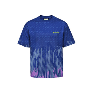 เสื้อยืดถักโอเวอร์ไซส์สำหรับผู้ชายเสื้อผ้าแนวสตรีทผ้าคอตตอน100% โอเวอร์ไซส์กำหนดได้เอง - Product Image 1