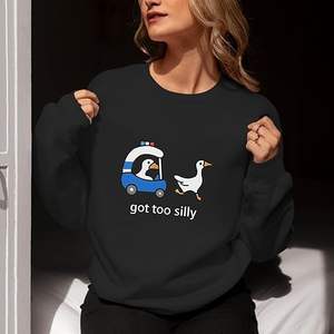 เสื้อสเวตเตอร์คอเต่า แขนยาว ผ้าฝ้ายเนื้อนุ่ม พิมพ์ลายตามสั่ง สไตล์สตรีทแวร์ ทรงโอเวอร์ไซส์ สำหรับผู้หญิง - Product Image 1