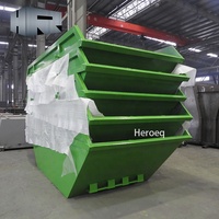 Bennes à déchets en métal à roulettes pour l'extérieur, conteneur de recyclage des déchets personnalisé, benne à déchets empilable