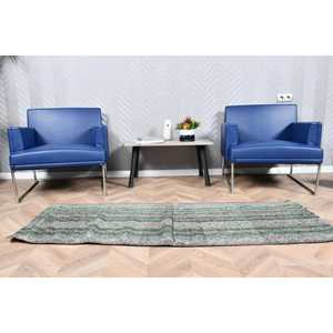 2x5.8 ft Vintage <b>Rug</b>, <b>Runner</b> Turkish <b>Rug</b>, Gray Solid <b>Rug</b> - Product Image 2