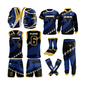 Ensemble de maillots de volley-ball unisexes personnalisés de haute qualité, uniformes professionnels imprimés, résistants à l'eau et antibactériens à 100% - Product Image 6