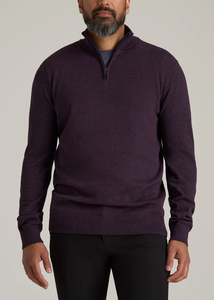 Sudaderas con capucha y pulóver con cremallera de cuarto para hombre Sudadera con capucha de lana para hombres altos en negro personalizado de alta calidad - Product Image 3