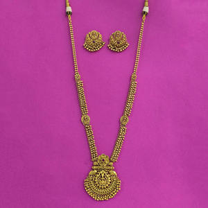 Haute Qualité Designer De Luxe Antique Temple Collier Mat Plaqué Or Colliers De Mode - Product Image 3