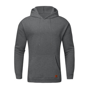 Haute qualité hommes coton épais lourd français éponge pull à capuche personnalisé goutte épaule polaire surdimensionné à capuche sans ficelle - Product Image 3