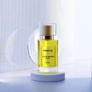 Emballage de parfum, bouteille de parfum en verre vide filetée en forme de cylindre à bouchon carré de 50ml - Product Image 1