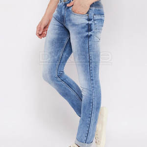 Jean décontracté pour homme, taille mi-haute, en coton léger, coupe droite, respirant, séchage rapide, logo personnalisé, service OEM – Meilleures ventes - Product Image 3