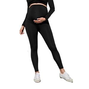 Leggings de maternité pour femmes de bonne qualité taille haute grossesse décontracté Yoga coton Spandex écologique respirant pleine longueur - Product Image 3