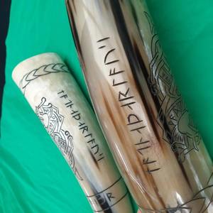 Cuerno para beber medieval vikingo cuerno real natural pulido hecho a mano con la mejor calidad. - Product Image 2