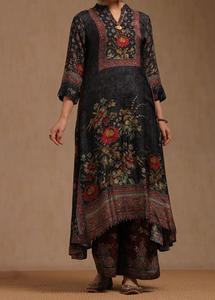 ชุดเดรสผ้าไหมหลากสีสไตล์อินเดียและปากีสถานชุดเดรสแขนยาวสำหรับผู้หญิงดูปองตาแบบดั้งเดิมใส่ได้พอดีตัว - Product Image 2