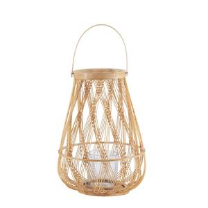 Modern Hand Woven Bamboo Rattan Lantern With Handle For Indoor Home <b>Garden</b> Wedding Decoration Natural <b>Candle</b> <b>Holder</b> Great Price - Product Image 5