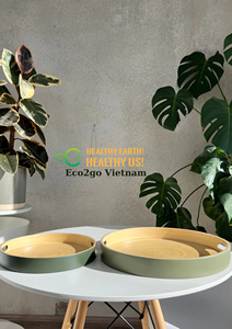 8 assiettes en bambou 100% naturelles faites à la main, plateau, LOGO personnalisé - Product Image 4