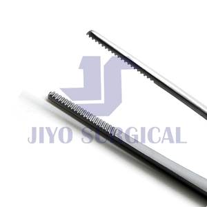 Fórceps de tejido de vendaje de acero inoxidable de alta calidad superventas pinzas de pulgar quirúrgicas OEM personalizadas 14 cm - Product Image 4