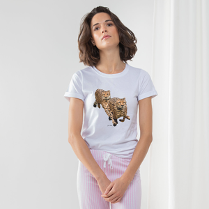Conjunto de Pijama Largo de Invierno para Mujer Cheetah Brothers, Tejido de Spandex, Logotipo Personalizado, Suave y Transpirable, Talla XS, Suministro ODM, con Cordón Ajustable - Product Image 1
