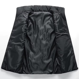 Men's Outdoor Warm Vest Casual Lightweight Quilted Sleeveless Jacket Stand Collar <b>Padded</b> Skinny Coat Vest - Product Image 4