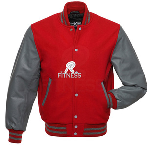 Chaqueta Varsity Personalizada OEM de Primera Calidad, Chaqueta Bomber Letterman de Cuero para Hombre - Product Image 4