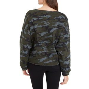 Sudadera de cuello redondo de manga larga de poliéster/algodón para mujer con capucha y lentejuelas en la parte delantera con logotipo personalizable para la temporada Otoño/Invierno - Product Image 2