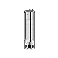Bomba de Agua Eléctrica Multietapa de Acero Inoxidable de 4 Pulgadas y 0.75KW, Motor Monofásico/Trifásico de 1 HP, Salida Universal
