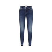 Jeans de Mezclilla de Algodón para Mujer, Corte Ajustado, Cintura Media, Casuales, Transpirables, Ecológicos, Lavados, con Logotipo, Talla XL, Personalizables