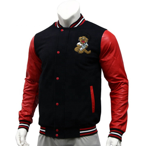 Chaqueta universitaria de alta calidad personalizada OEM, chaqueta de béisbol con bordado de chenilla en contraste de peso pesado, chaqueta Lightman - Product Image 2