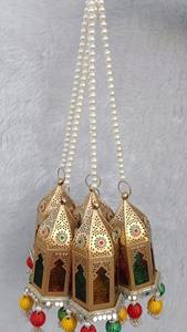 Pearl With Cage String, Moroccan Cage Hanging, Indian wedding Decoration, Haldi Mehendi Decoration, estivalCeiling Decoration - Product Image 4