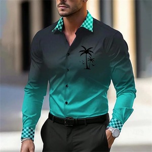 Nouveau Design élégant manches longues personnalisé décontracté 3D imprimé hommes chemises chemises de haute qualité 100% coton chemises - Product Image 4