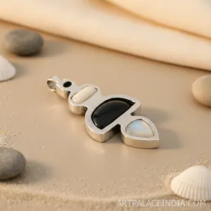 Collar de Moda con Colgante Chapado en Oro de 18K con Diamantes y Perlas para Uso Diario de Mujer, Disponible en Oro Blanco y Rosa - Product Image 1