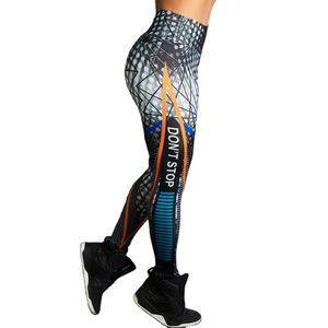 2025 Popular impresión Digital letras deportes Yoga Fitness Leggings secado rápido alto elástico entrenamiento Leggings - Product Image 1