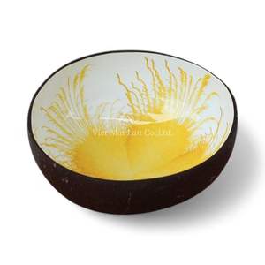 Cuenco de Coco Hecho a Mano con Incrustaciones de Nácar, Cuenco Decorativo Ecológico con Incrustaciones de Concha Natural para Mesa de Comedor - Product Image 3