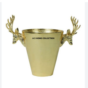 lion Handle Large Rounded Solid Aluminum Handmade Hammered Designing Shiny Polish Chilled Champagne <b>Ice</b> <b>Bucket</b> <b>for</b> <b>Sale</b> - Product Image 5