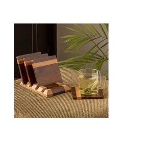 Nouveau Style forme ronde résine et conception en bois tasse à thé sous-verre pour une utilisation maison hôtel Restaurant mariage affaires thé sous-verre/tapis tampons - Product Image 4