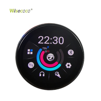 Interrupteur rotatif intelligent sans fil Wi-Fi personnalisé 1.28 pouces avec écran LCD et bouton-poussoir pour contrôle d'éclairage à distance et variateur de luminosité