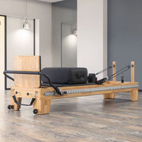 Reformer Pilates en chêne, durable et écologique, pour usage commercial et domestique, équipement pour studio de yoga et entraînement personnel