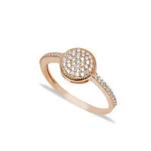 Anillo de Boda Redondo con Diseño de Rodio y Circonitas Cúbicas, Hecho a Mano, Minimalista, Delicado, Joyería Turca de Plata de Ley 925 - Product Image 6