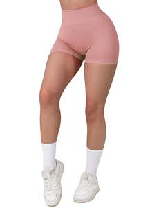 Pantalones cortos de Yoga sin costuras de cintura alta para mujer, mallas de entrenamiento, ropa deportiva para gimnasio, ropa deportiva reciclada hecha de Spandex/nailon - Product Image 3