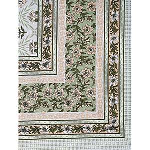 Green Floral 180 TC 100% Cotton Single <b>Bedsheet</b> with 1 Pillow Cover Home Fitted Sheets in 6 <b>3</b> <b>4</b> Pcs Models (BSB1091) - Product Image 4