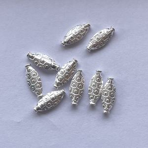 ลูกปัดเงินแท้ 925 รูปทรงวงรีแกะสลัก ขนาด 10 มม. 20 มม. ชุบทอง 18K สำหรับงาน DIY - Product Image 3