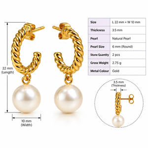 Gold Plated Pearl Butterfly <b>Huggie</b> Hoop Earrings for Women Wedding Party Gift - Product Image 6