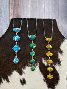 สร้อยคอหินหลายชิ้นทำด้วยมือเงินสเตอร์ลิงพร้อมอัญมณีหลากสีเครื่องประดับช่างฝีมือสำหรับผู้หญิงและเด็กผู้หญิง - Product Image 6