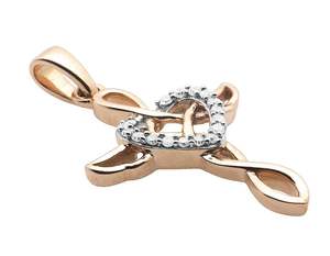 Nouveauté S925 argent Sterling avec coeur de diamant Moissanite rond avec croix pendentif religieux pour femmes hommes - Product Image 4