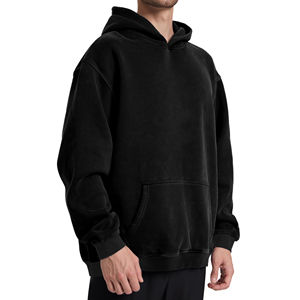 À la mode classique confortable hommes surdimensionné à capuche à manches longues 100% coton doux personnalisable Logo broderie pour l'hiver - Product Image 1