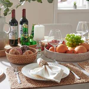 Sets de table en rotin naturel en jacinthe d'eau - Product Image 4