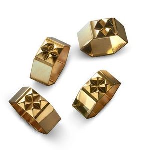 Anillo de Servilleta Metálico Ecológico y Atemporal con Incrustaciones Intrincadas en Forma de Hoja para Espacios de Comedor de Lujo, Banquetes de Boda y Celebraciones - Product Image 3