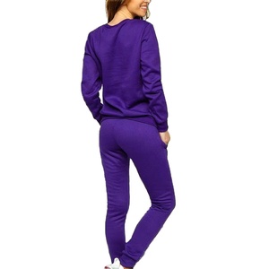 Tracksuit Custom Printed Cotton Zip Hoodie Set Winter Pink <b>Wind</b> <b>Breaker</b> High Quality Women Tracksuit - Product Image 3