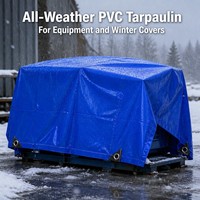 Bâche en PVC tissé enduit, résistante à l'eau, au vent et aux UV, de couleur brun foncé, pour tentes et usage industriel