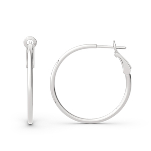 Pendientes de Aro Clásicos Jeulia de Plata de Ley con Detalles de Perlas y Diamantes en Baño de Oro Rosa - Product Image 1